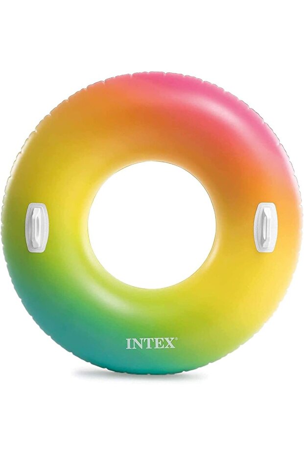 Rainbow Ombre Inflatable Swim Tube – 122 cm