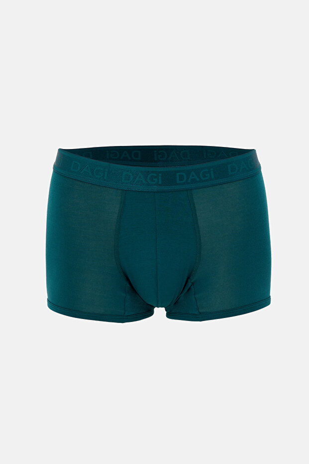 Petrol Green Patterned Micro Modal Boxer - 5
