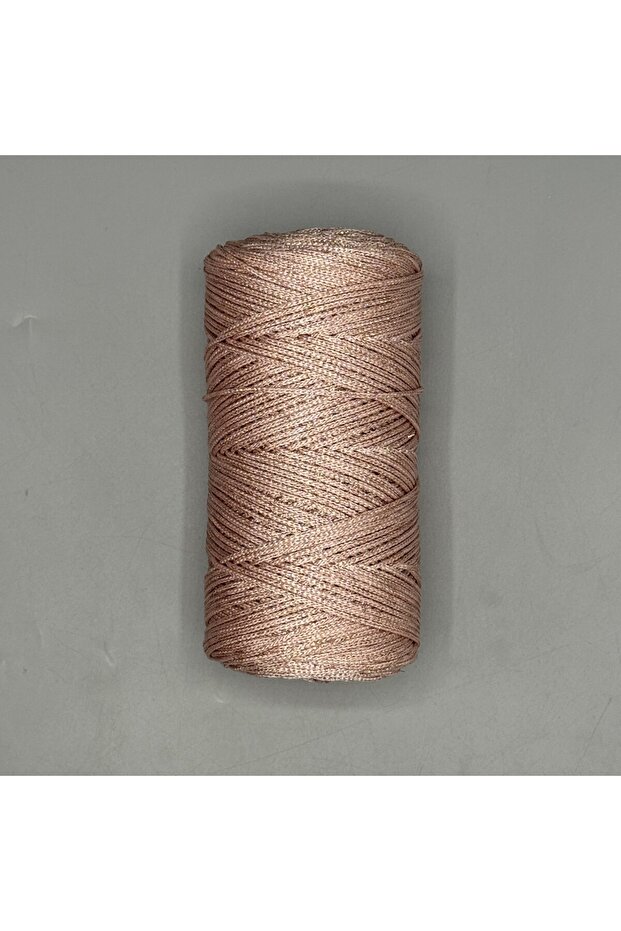 Silvery Polyester Macrame Cord (200 Gr.) - Powder
