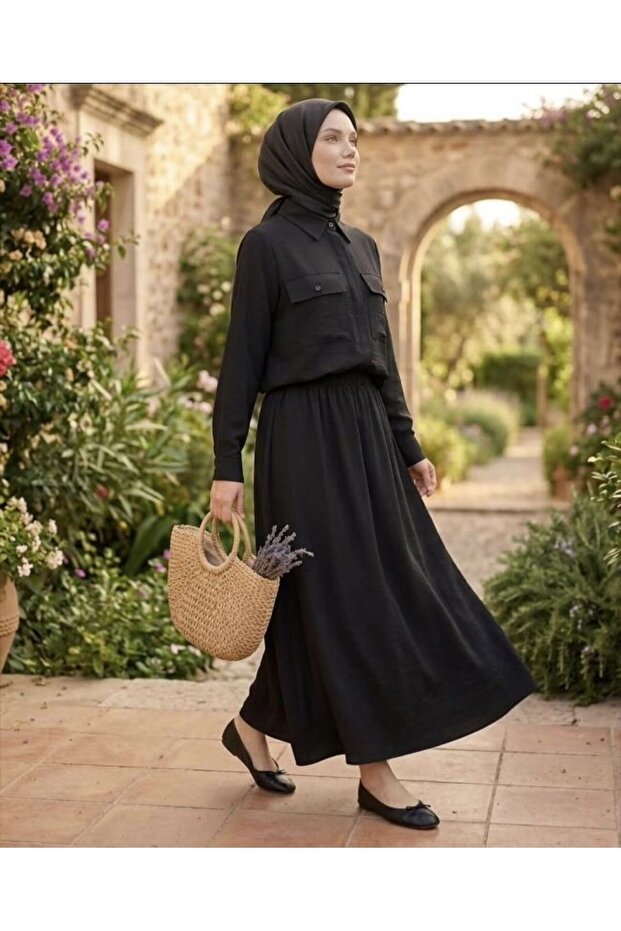 Skirt Shirt Double Bottom Top Set