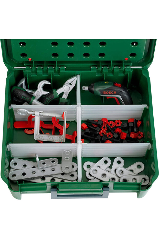 RefurbishedBosch Workbench Case + IXOLINO II I For construction games I Incl. tools and accessories I Toy for children 3 years and up