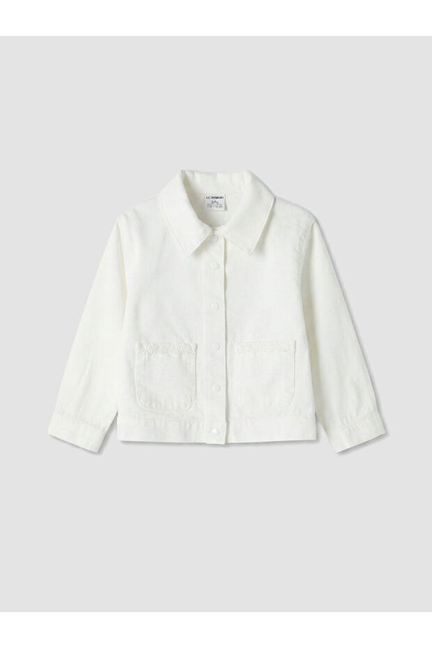 Lcw kids shirt collar girl gabardine jacket