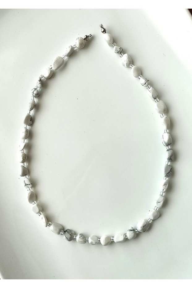 Certified Amorphous Havlite Natural Stone Necklace