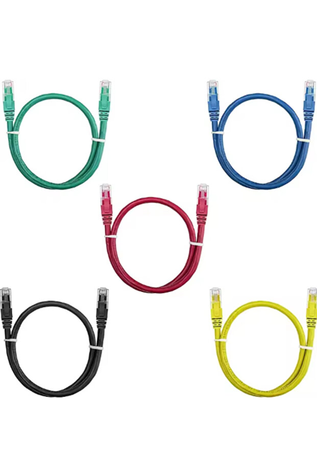 كابل شبكة CAT 6 بطول1/2 متر / 5 حبات
