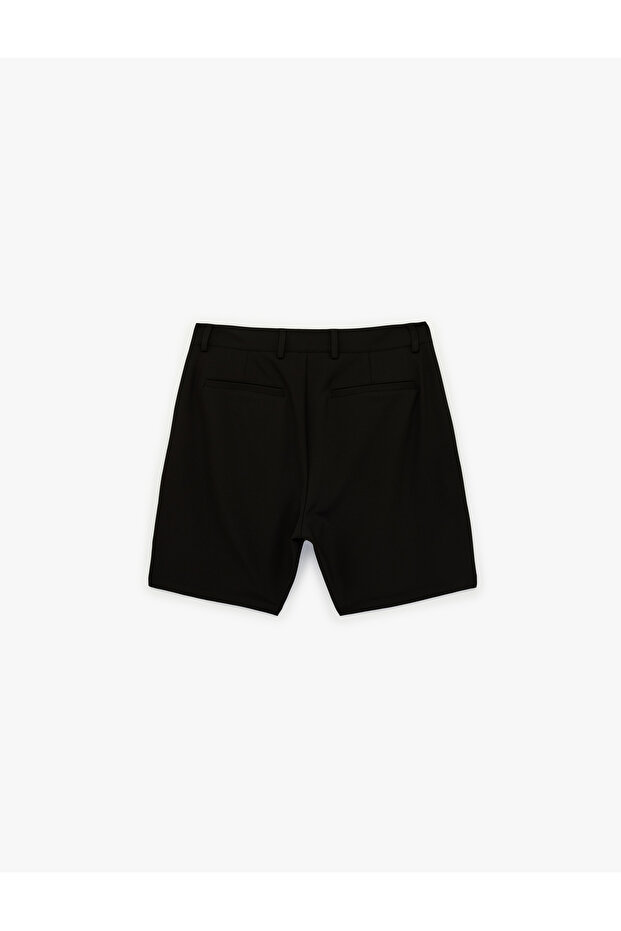 Regular Fit Buttoned Shorts with Pockets - 3