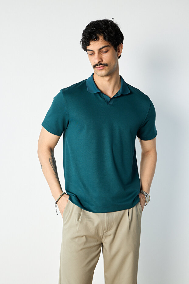 Knitwear Collar Modal T-Shirt