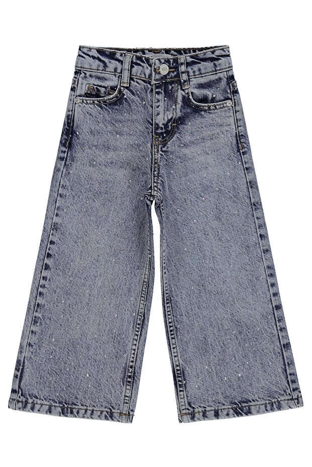Stone Printed 2-5 Years Old Pants Jeans - Blue