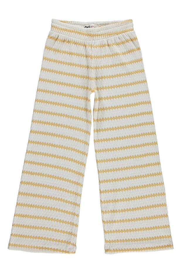 Wide Leg Pants for 10-13 Years Old - Mustard