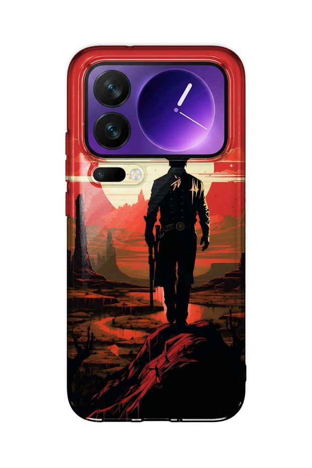 حافظة هاتف شفافة بنمط غروب الشمس من Xiaomi 17 Pro Max متوافقة مع هاتف Cowboy Sunset