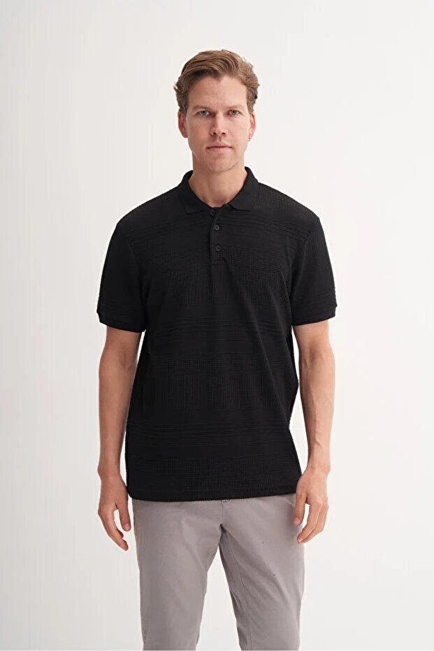 Regular Fit Polo Neck Dokuku T-Shirt