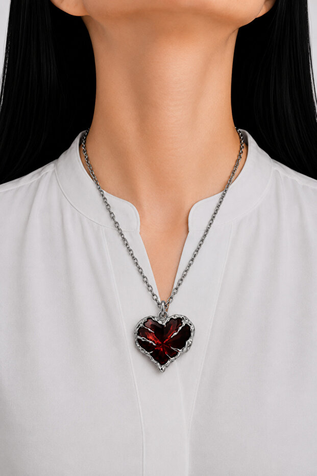 Gothic Necklace Black Chain Gothic Design Women's Necklace Punk Rock Style Accessory