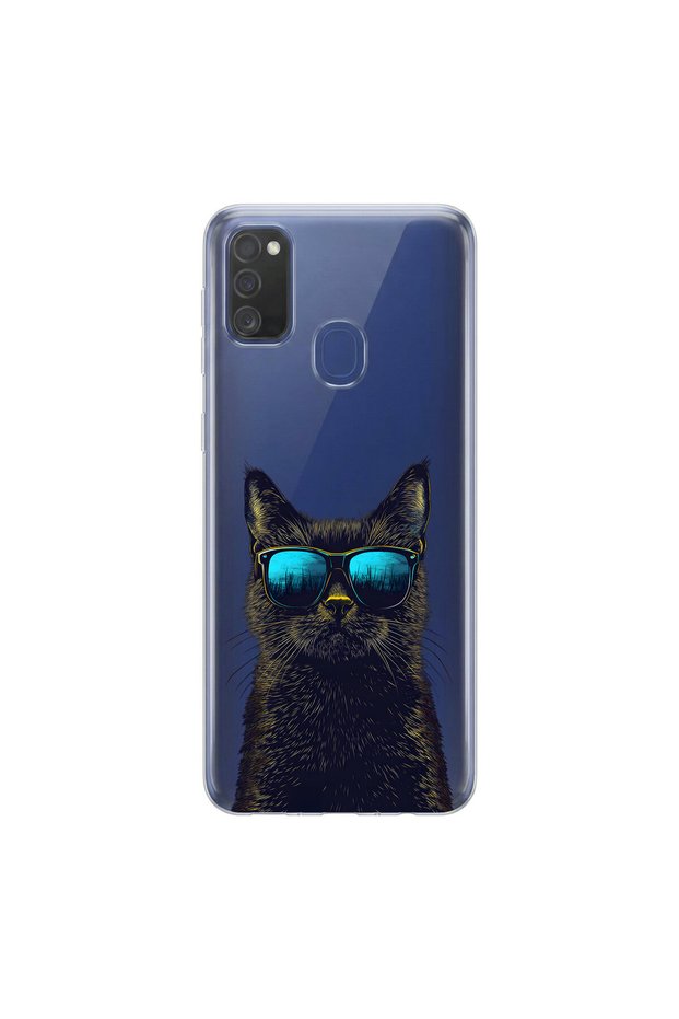 Cool Animal 6 Design Transparent Case Compatible with Samsung Galaxy M30S