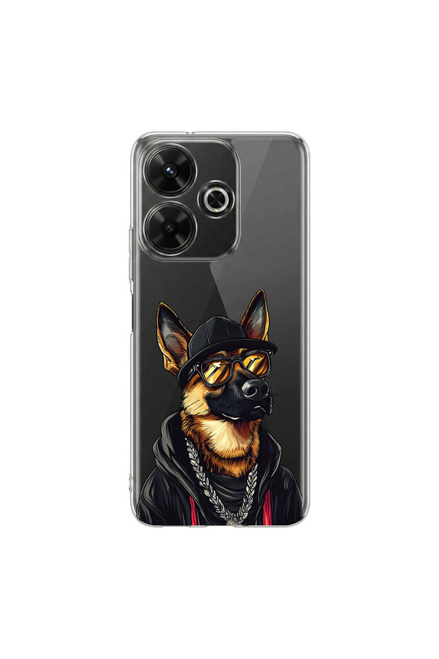 Redmi 13 Compatible Cool Animal 7 Design Transparent Case