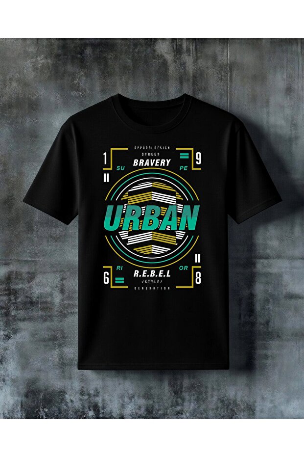 Urban Logo Design Printed Oversize T-Shirt