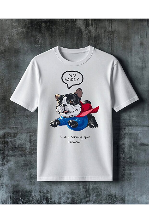 No Worry Superko Kopek Printed Oversize T-Shirt