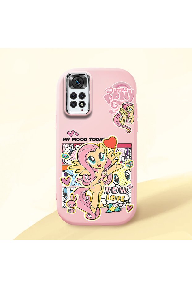 Pink Silicone Case Compatible with Redmi Note 11/Note 11S with Shock-Absorbing Camera Protections