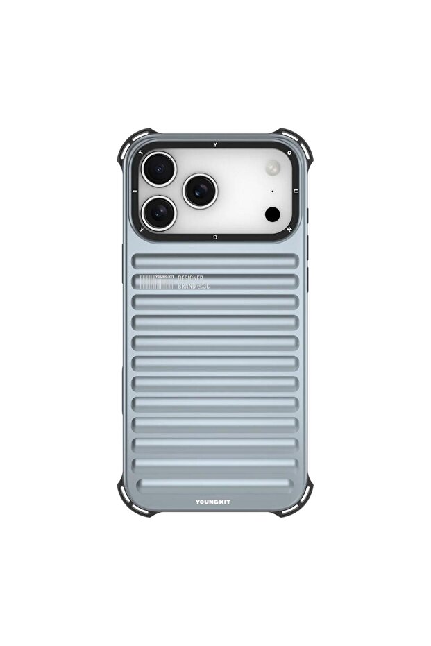 True Color Magnetic Luggage-Inspired Case - Premium Textured Slim Fit Cover for iPhone 17 Pro
