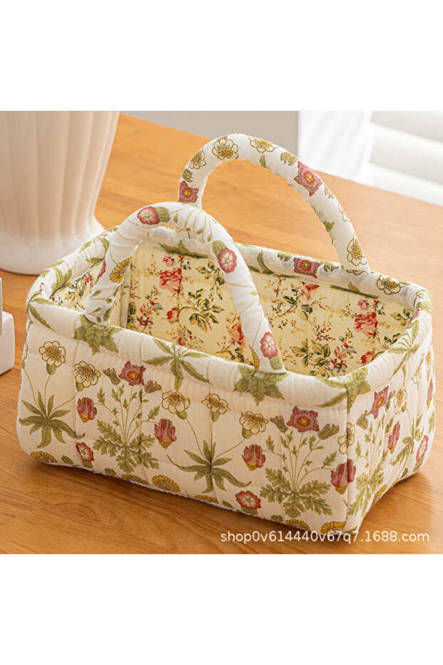 22x12x12cm H Thickened Small Size Cotton Fabric Storage Basket Home Organization For Cosmetics Toys