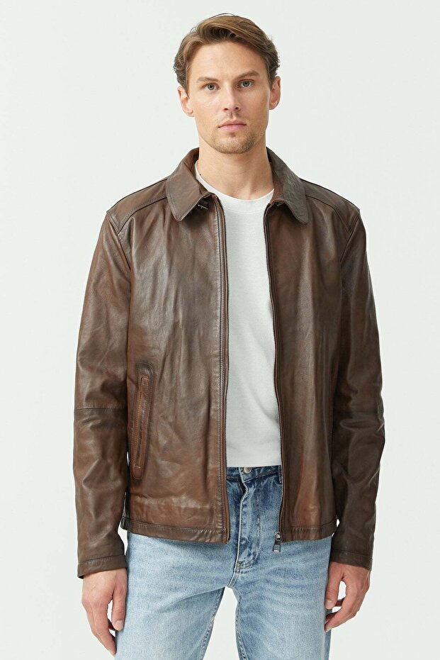 Regular Leather Coat