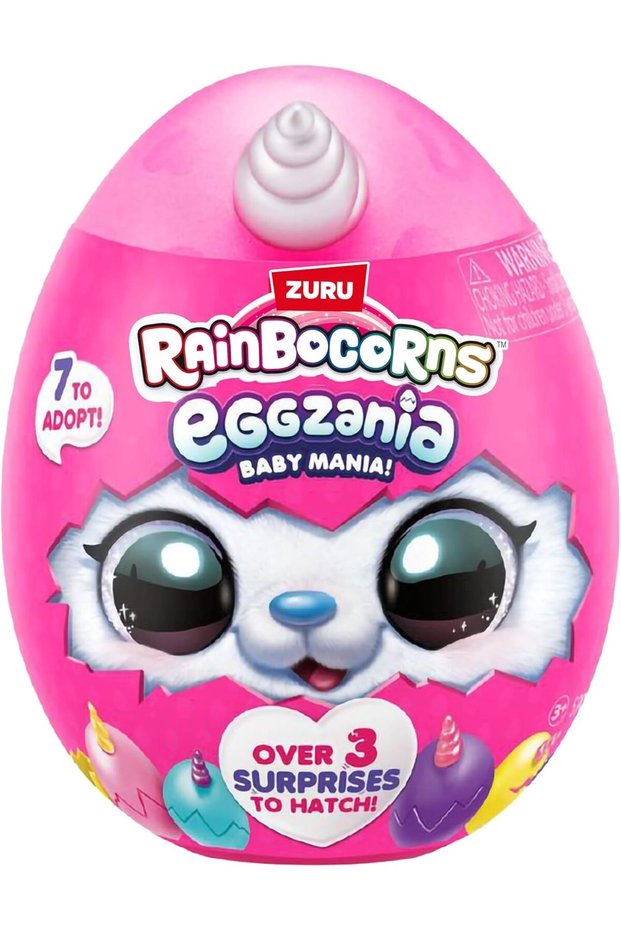 Eggzania Series 1 Surprise Egg Toy for Kids, Plush Baby Animal with 3+ Hidden Surprises, Collectible Characters, Fun Unboxing Gift for Kids, Cute Pocket-Size Toy for Girls Ages 3+