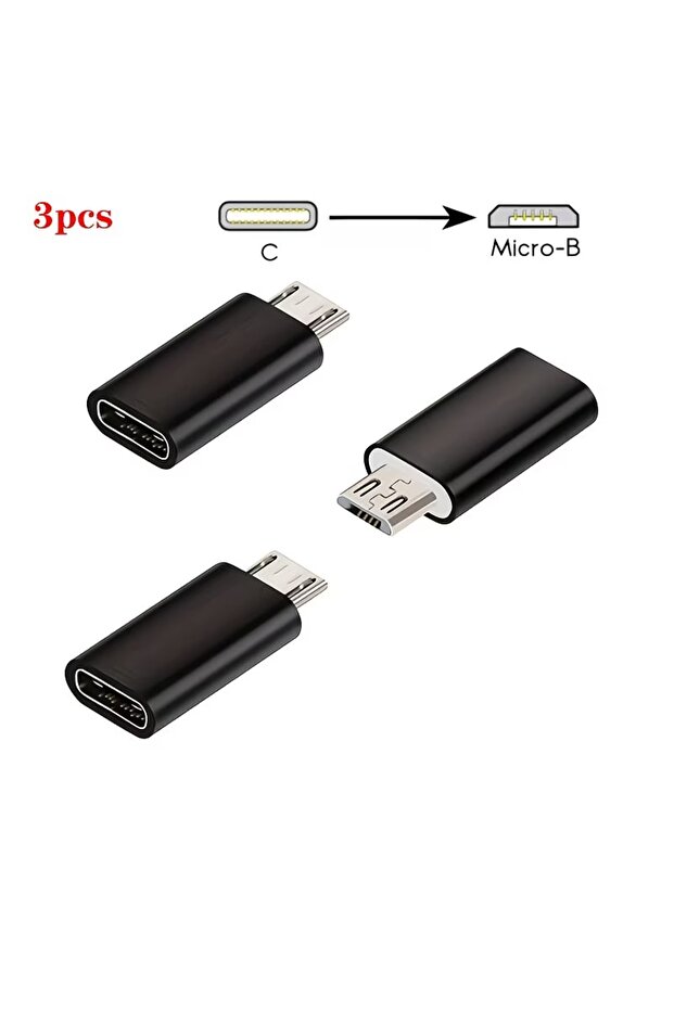 محول USB C أنثى إلى Micro USB ذكر (عبوة من 1/2/3/4/5/6 قطع)، محول Micro USB، محول من Micro USB إلى US