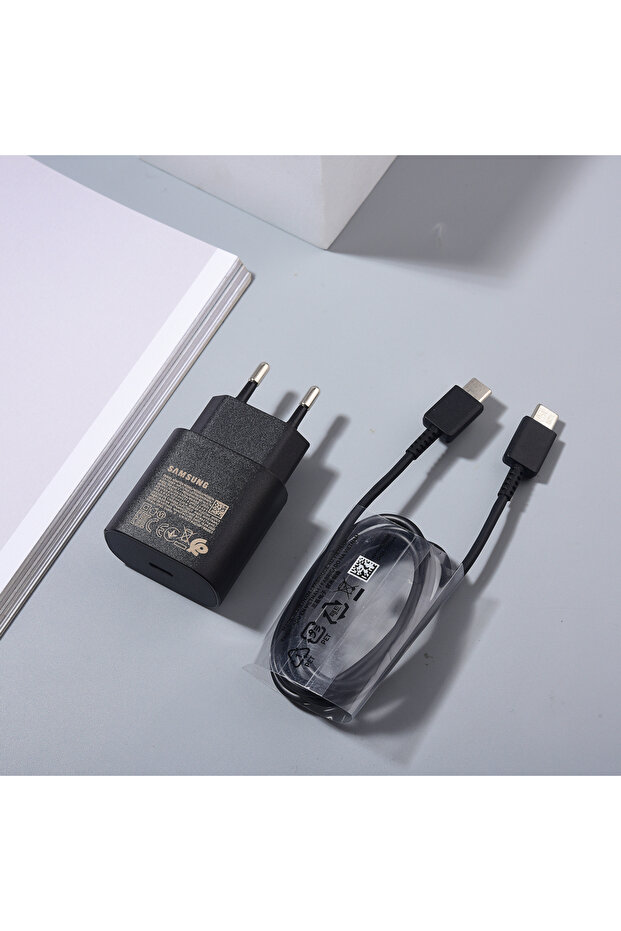 SAMSUNG EU with Cable Black EU US UK EP-TA800 25W Max PD Fast Charger Adapter for Note 10 20 S22 S