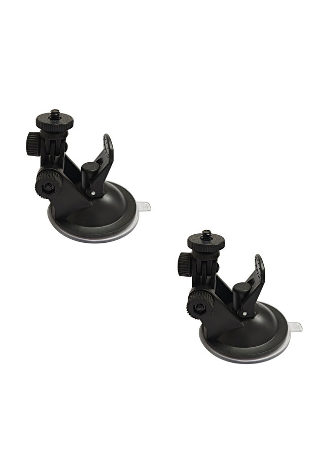 2 pcs Car Suction Cup Holder 1/4 Screw Windshield Video Recorder Stand 180 ° Rotatable Mini Portable