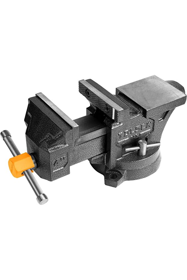4 Inch Industrial Bench Vise Adjustable Workholding Tool with Bench Mount Base