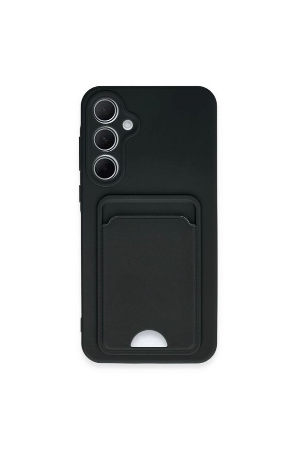 Glb-Stl41414 Samsung Galaxy A35 5g Case Kelvin Silicone with Business Card Holder - Black