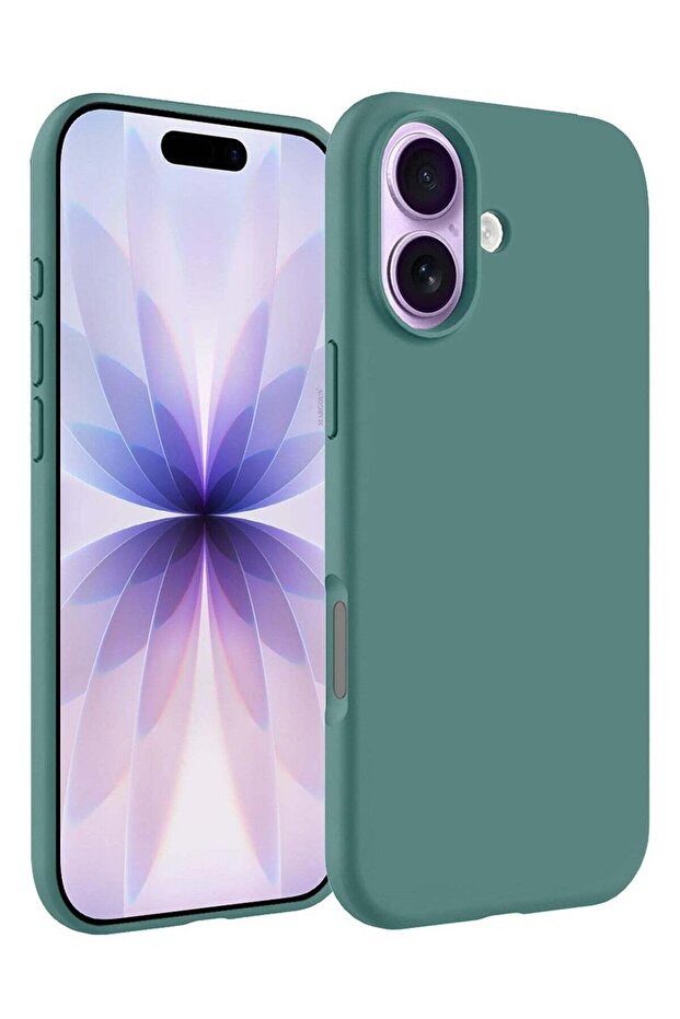 Silicone Protective Phone Case for iPhone 17 - Soft Anti-Scratch Microfiber Lining Ultra Slim Drop Protection Phone Cover - Cactus Green