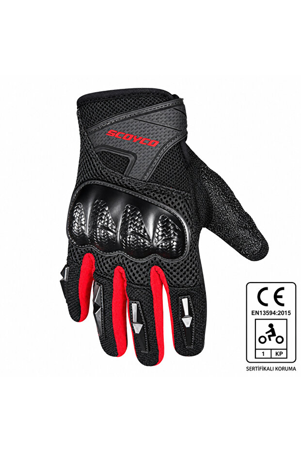 Mc58 Summer Motorcycle Gloves Red (En-13594)