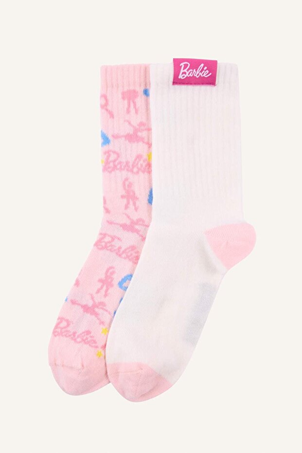Barbie 2-Pack Cotton Long Socks for Girls H2344A8Ns