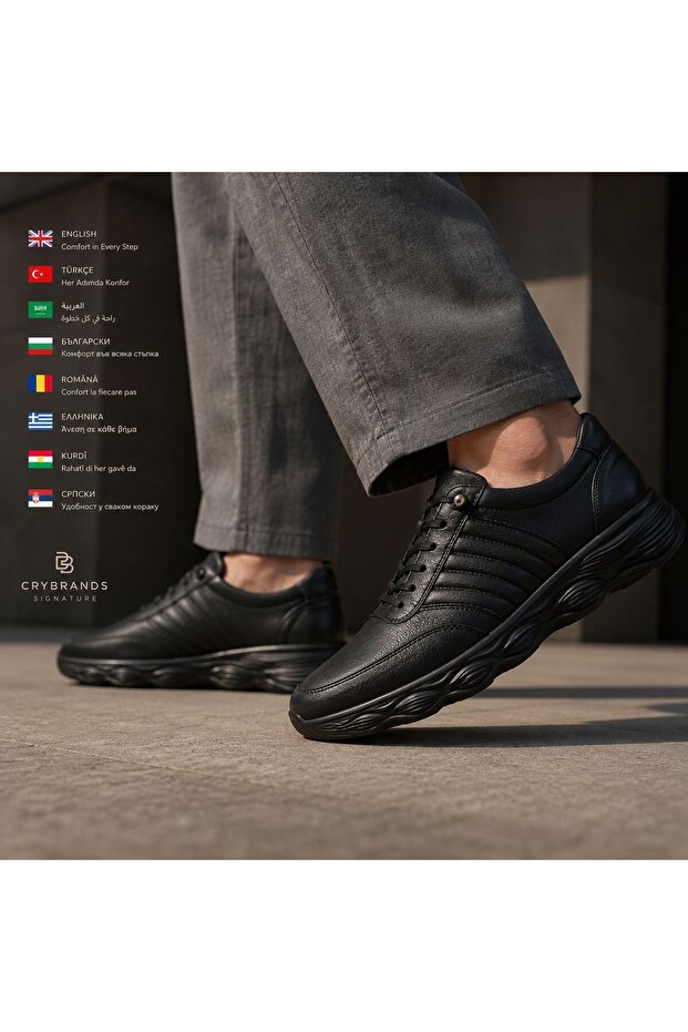 Signature Black Edition – Premium Leather Casual Men's Shoes