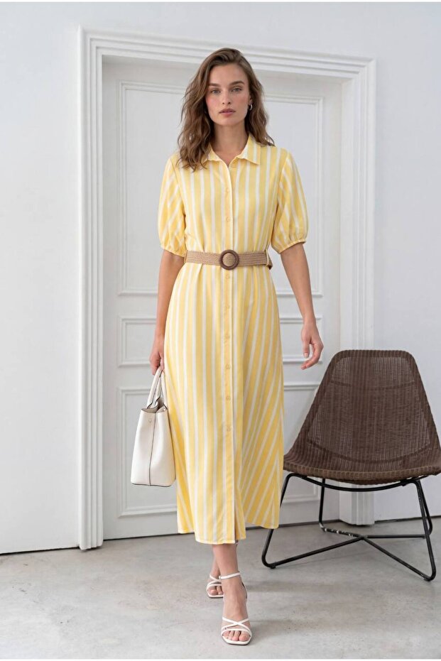 Women's Belt Detailed Dress