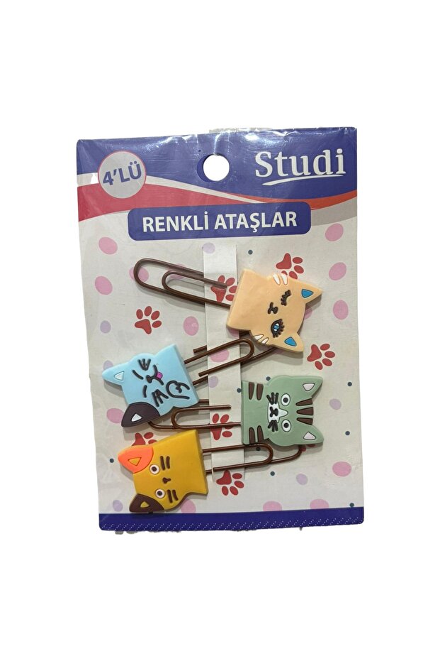 4 Colorful Paper Clips