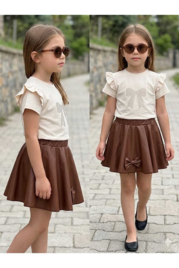 Leather Skirt Suit
