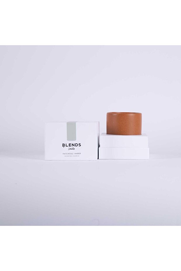 Amber Patchouli Ceramic Candle - 4