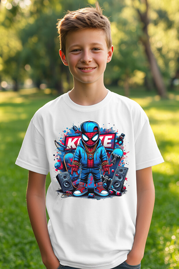 Cartoon Character Printed Cotton Kids Tshirt