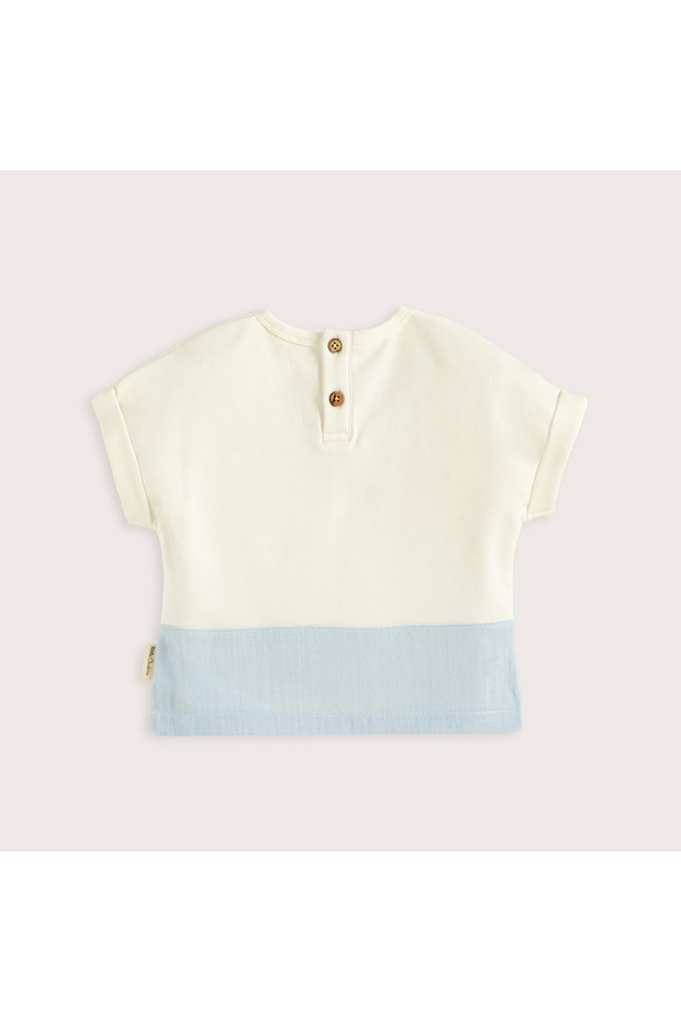 Sea Side Tshirt Ecru/Blue - 3