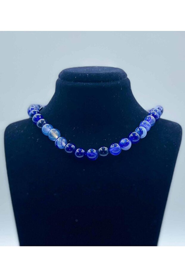 Agate Natural Stone Necklace 8 Mm