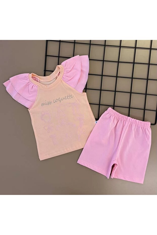 1/3 Age Ruffle Sleeve Embroidered Children's Set