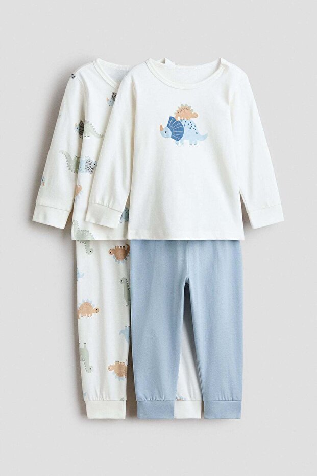 2-pack printed cotton pyjamas