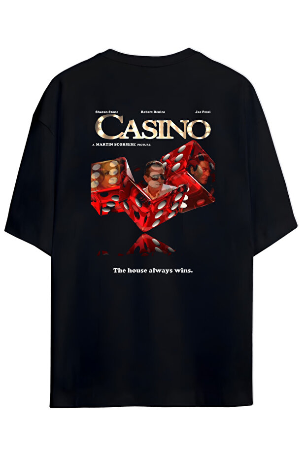 Casino Themed Custom Design Unisex Premium Cotton T-Shirt - High-Quality Printing