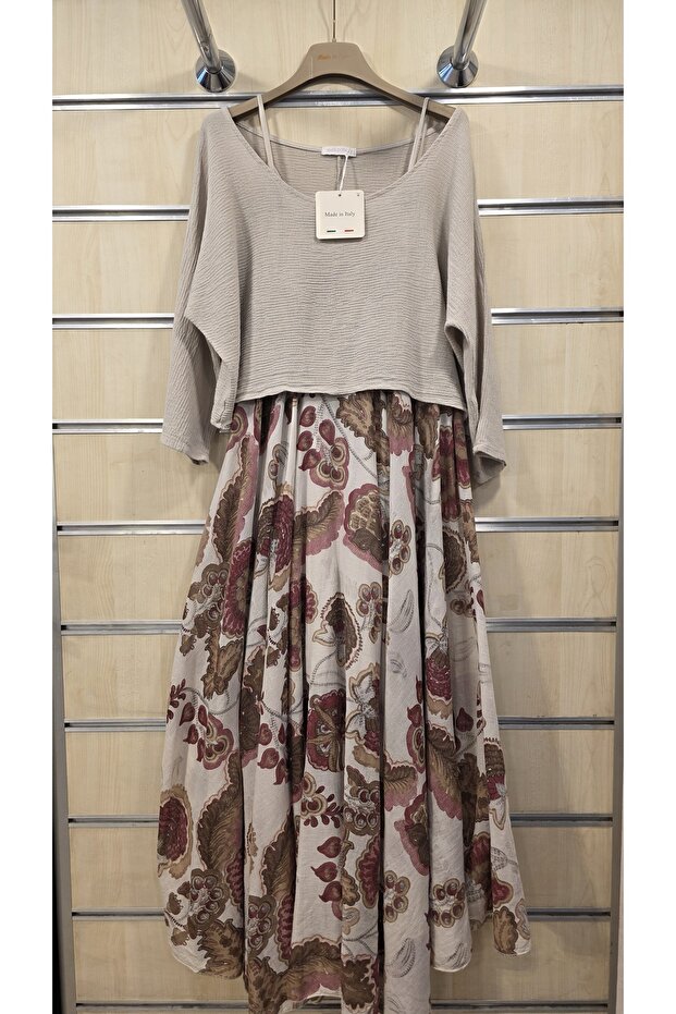 Italian Cotton Dress with Inner Straps