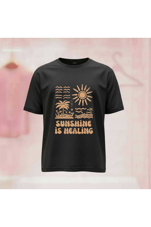 Printed Crew Neck Wide Fit Unisex Tshirt
