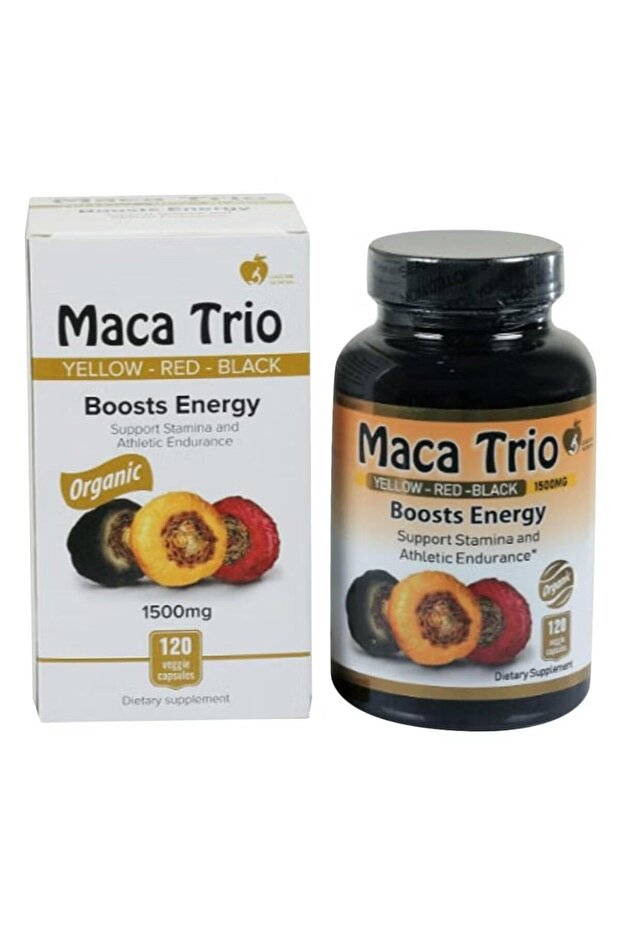 Maca Trio Veg Capsules For Energy Boost, Pack of 120's