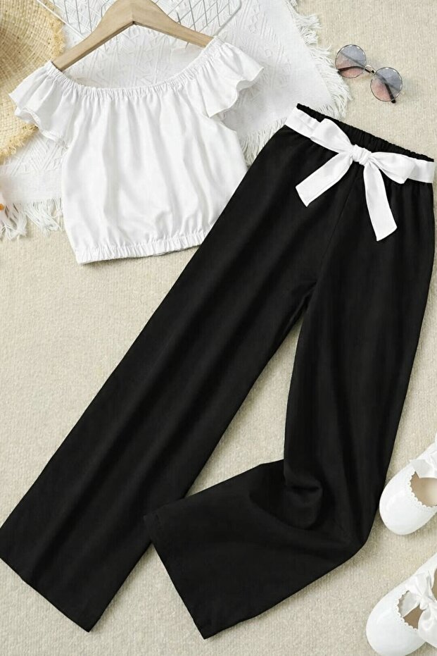 Girl's Woven Summer 2-Piece Combination, Casual and Comfortable
