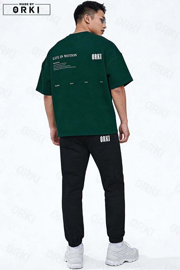 Life in Motion Printed Unisex Oversize T-Shirt & Jogger Tracksuit Set