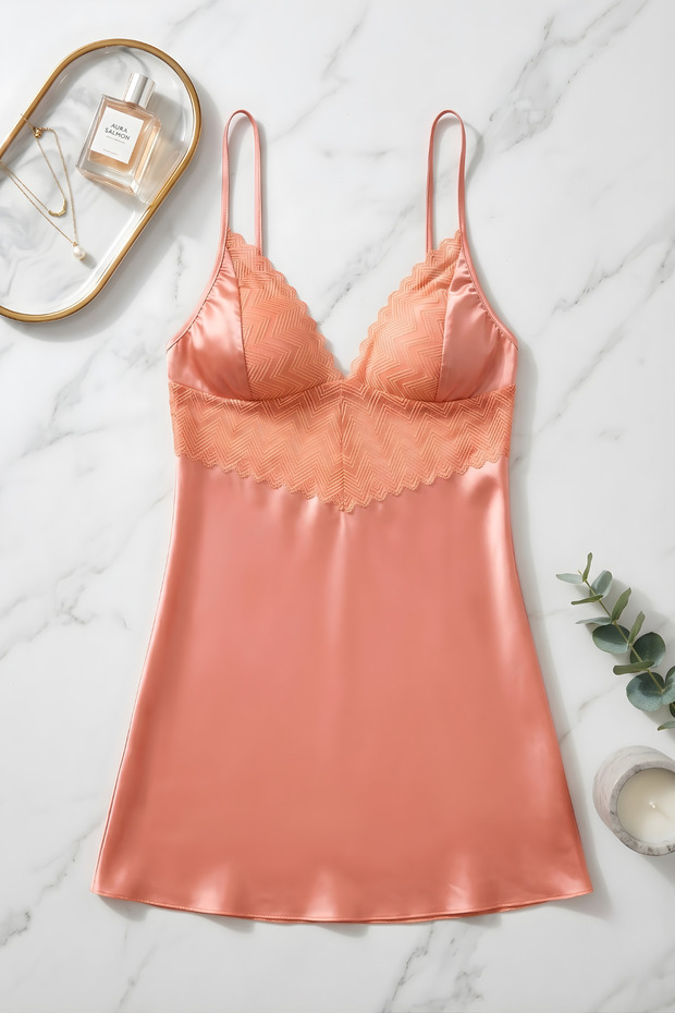 Women's Copper Satin Nightgown