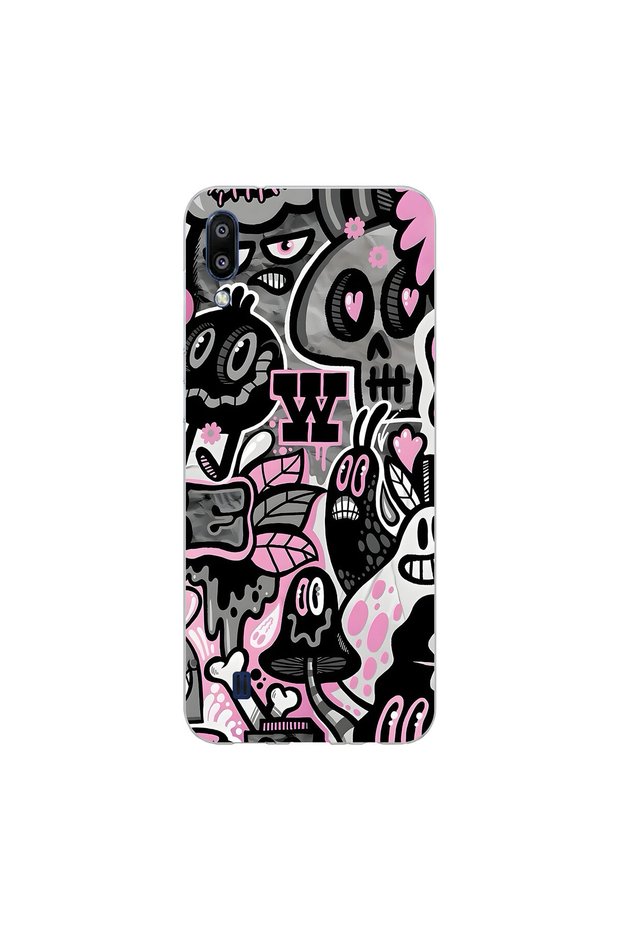 Samsung Galaxy M10 Compatible Graffiti 10 Design Transparent Case